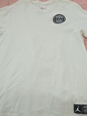 Jordan White Short Sleeve Tee with Paris Crest